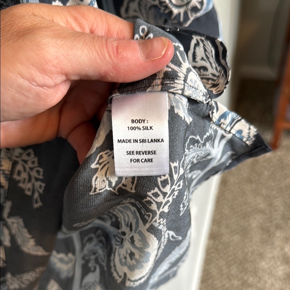 Spartina 449 Navy and White Paisley Blouse - Picture 8 of 8